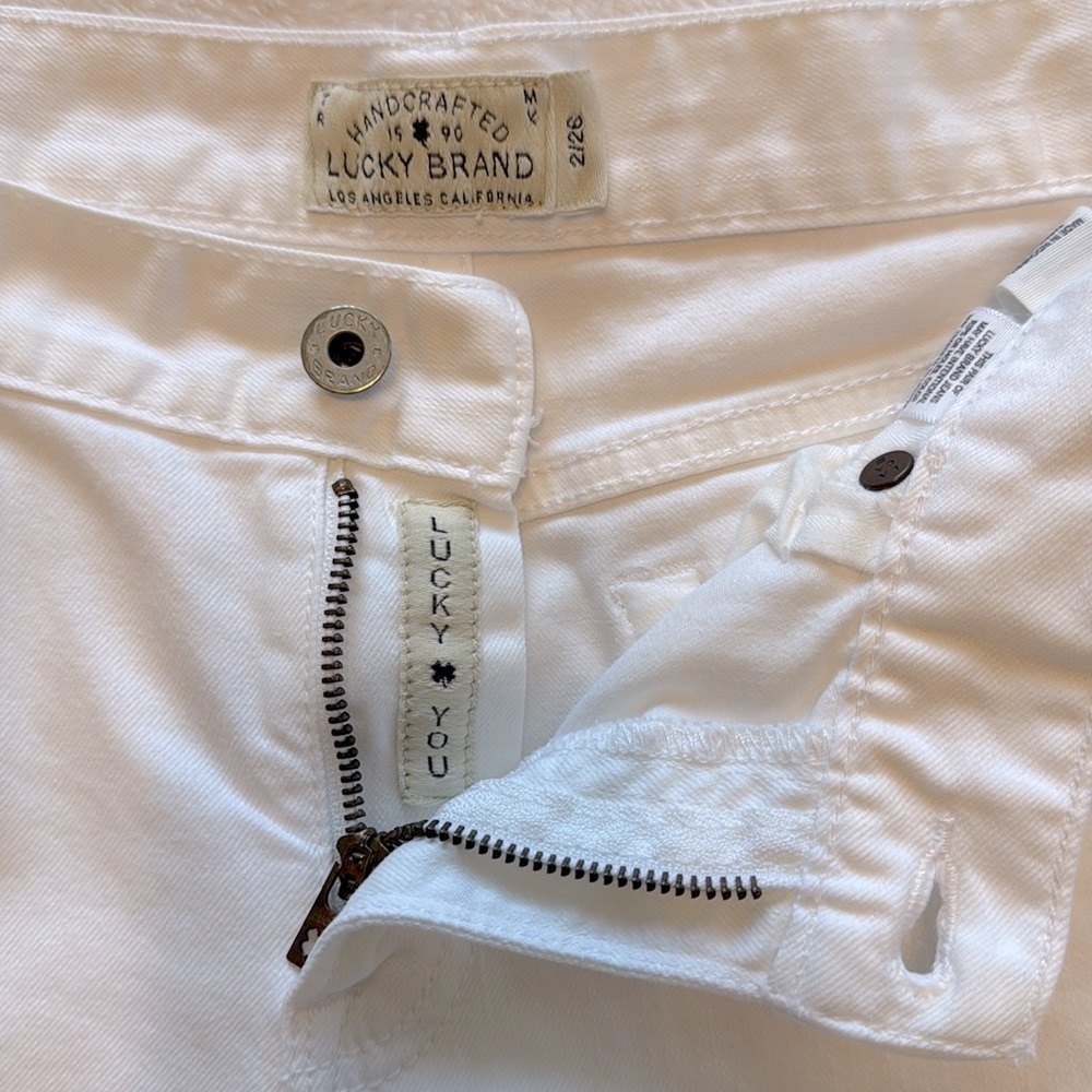 Lucky Brand Sienna Cigarette White Denim Jeans - Picture 6 of 13